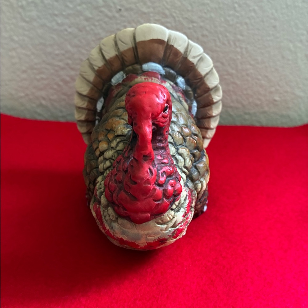 Vintage UCTCI Turkey Figurine - Red and Brown.  Made in Japan